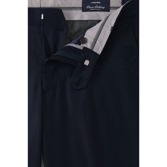 NWT LANDS' END TRADITIONAL FIT YEAR'ROUNDER DRESS PANTS TRUE NAVY 37X30 - Picture 3 of 6